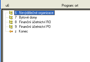 Prohlížení: - účetní doklady - hlavní knihy -