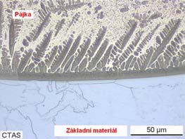 V rámci vývojových prací byly zkoumány výsledky na vzorcích spojovaných ve zkratovém a pulzním procesu, s použitím přídavných materiálů CuAl8 a CuSi3.