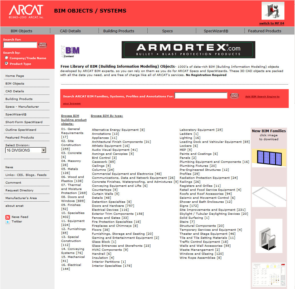 http://www.arcat.com/bim/bim_objects.
