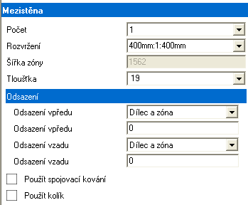 2.3.2 Postup řešení ukázky 3 Krok 1, rozměry skříně Přizpůsobit rozměry Typ konstrukce je Standardní skříň / Korpusová konstrukce / naložené Zadává se výška, šířka a hloubka Přizpůsobit dno Skříň má