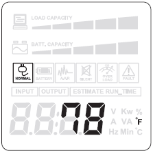 DEFINITION FOR ILLUMINATED LCD INDICATORS JEDNOTLIVÉ STAVOVÉ INFORMACE Vstupní napětí Hodnota vstupního napětí ze zdroje el. energie ve voltech (V).