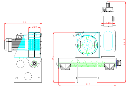 EUM-35 UNIT DOUBLE TECHNICKÝ NÁKRES Při výběru šrotovací jednotky zohledněte následující konstrukční vlastnosti: Směr: doprava/doleva Výškové posazení výstupu Typ a rozměry výstupu Kladívkový