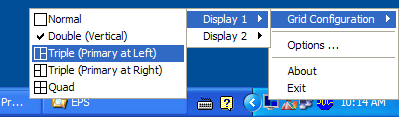 Nastavení nástroje Acer GridVista je snadné: 1 Spust te nástroj Acer GridVista a vyberte na hlavním panelu požadovanou konfiguraci obrazovky pro
