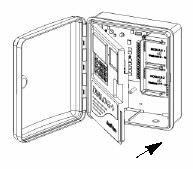 3/ Vložení přídavného modulu 1. Odpojte jednotku od zdroje el. energie 2. Otevřete přední panel PROSTOR PRO MODUL 3.