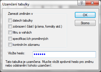 Uzamčení datového souboru S tématem omezení funkcionalit jistě souvisí i situace, kdy chceme uzamknout přímo datový soubor tak, aby v něm nebylo možné měnit hodnoty.