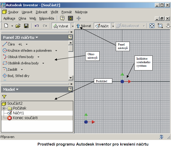 Program Autodesk Inventor se používá nejen pro kreslení jednotlivých součástí, ale i ke zkompletování celých sestav a popřípadě k animaci jednotlivých komponent v sestavách.