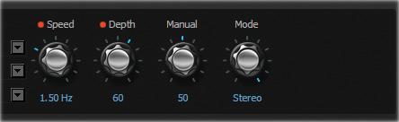 1 2 CHORUS 1 Tento model odpovídá chorusu, velmi dobře známému z kytarového komba, do kterého je vestavěný. V režimu Mono jde o vibrato, kdežto v režimu Stereo o chorus.