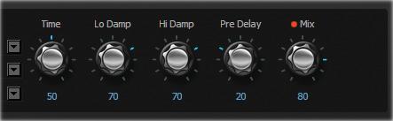 1 2 ROOM REVERB Modeluje ozvěnu typické místnosti, s četnými blízkými odrazy. Parametry Hodnoty Poznámky Time 0 99 Nastavuje dobu ozvěny, která se liší podle typu reverbu.