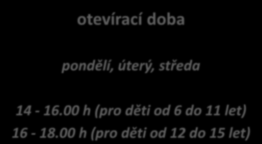 Nízkoprahový klub pro děti od 6 do 15