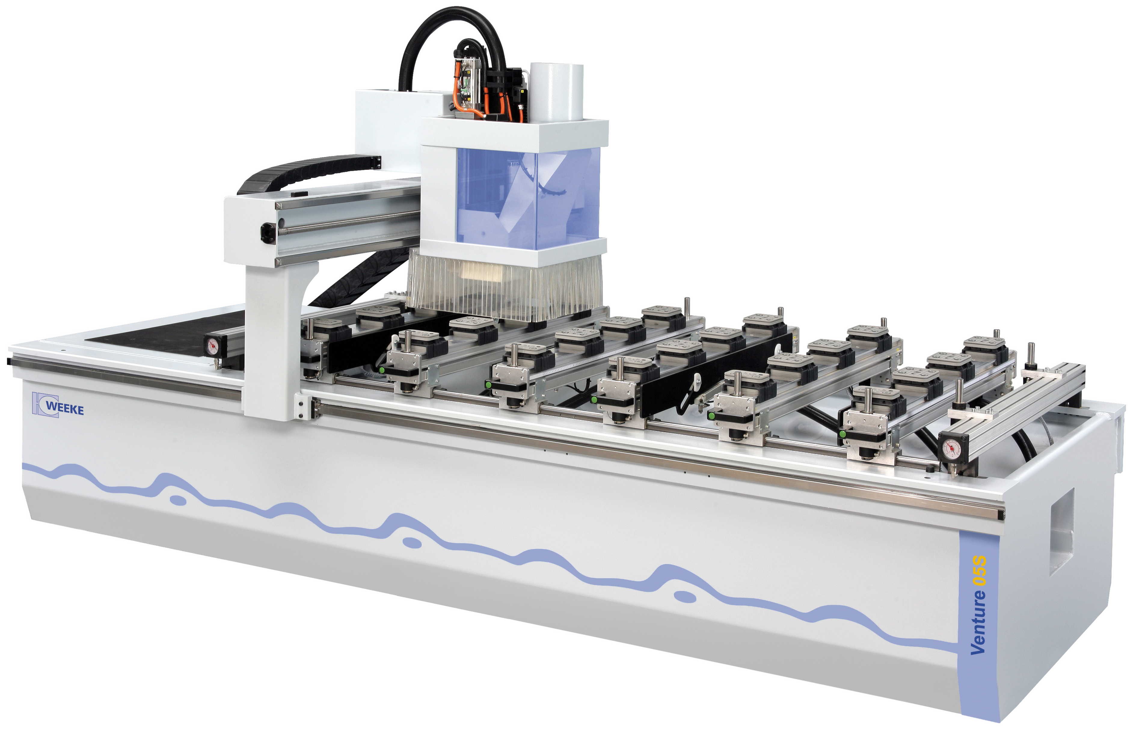 CNC Obráběcí centra Weeke Venture 0,5 S (M) - Hlavní přednosti : - rozměr pracovního stolu X -2510