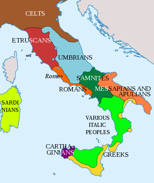 Expanze Říma na sever pokračovala http://commons.wikimedia.org/w/index.php?title=file:italy_400bc_en.