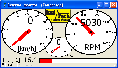 Ignijet_2007 Externí monitor ver 2010-06-17 Úvod Externí monitor dokáže monitorovat vybrané parametry zapalování a zobrazovat je dle modifikovatelného nastavení a to jak hodnoty parametrů, tak