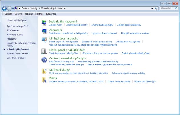 Vložte okna, přes která jste se k možnosti změny obrázku účtu dostali. Ovládací panely /Vzhled a přizpůsobení/individuální nastavení/změnit obrázek účtu 2.