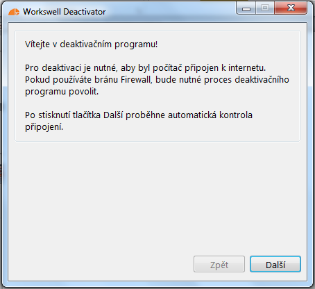 Deaktivace platné FULL licence a přenos na jiné PC Společnost Workswell umožňuje přenos již zakoupené licence knihovny SmartVision library na jiné PC.