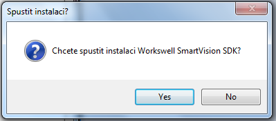 Instalace SmartVision library Po úspěšné instalaci sady SmartVision Runtime Package je nutné spustit instalaci DLL knihoven SmartVision library.