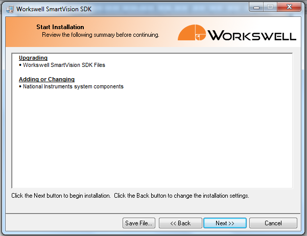 2) Inicializace instalace SmartVision library 3) Přehled instalačních pluginů,