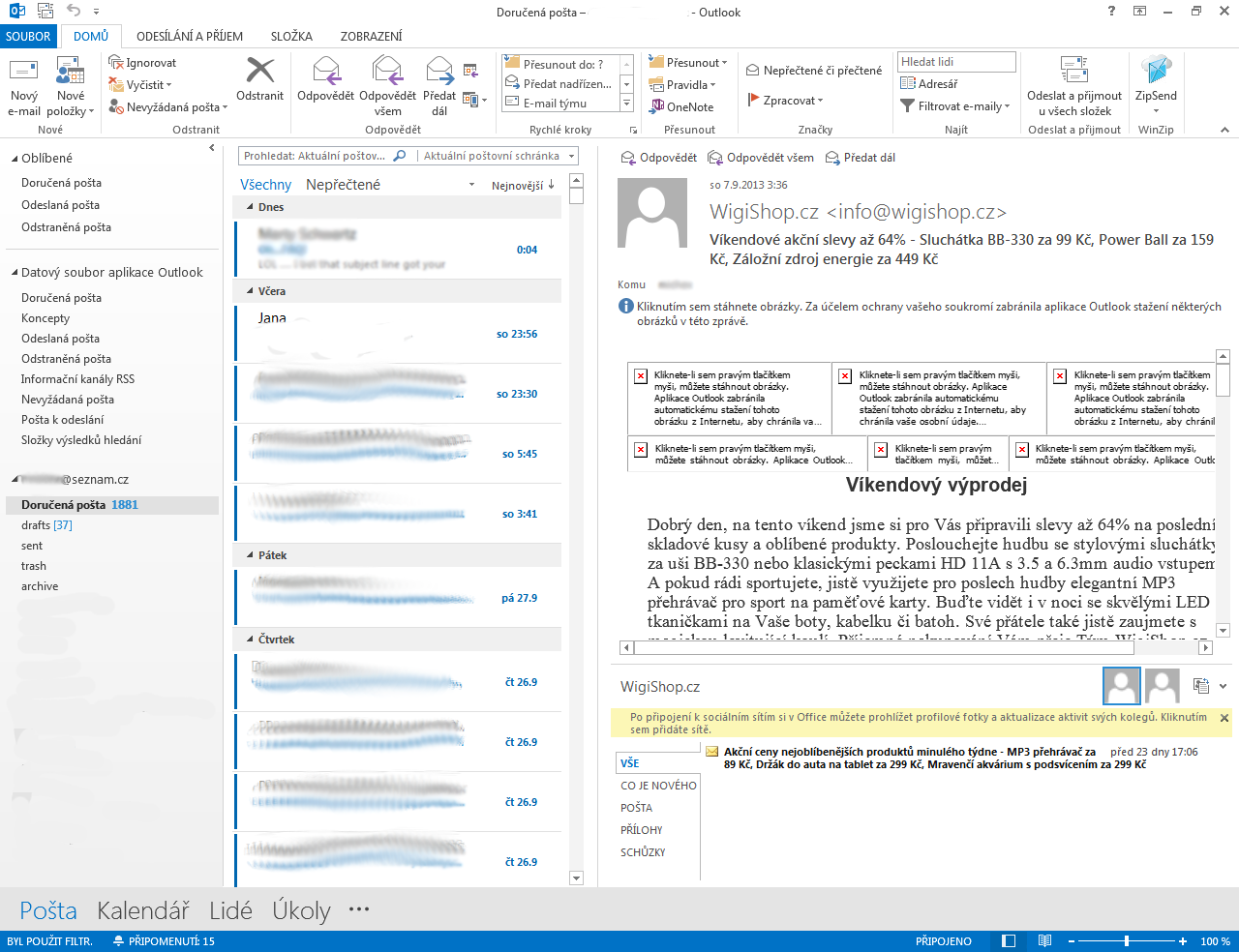 Prostředí Microsoft Outlook Tvorba