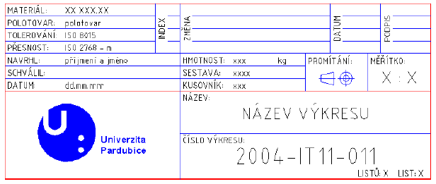 SKLÁDÁNÍ VÝKRESŮ Vykres je současti technicke dokumentace. Ta ma obvykle podobu desek s materialy formatu A4. Všechny větši vykresy než A4 se skladaji na format A4 licem nahoru. POPISOVÉ POLE Je spec.