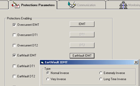 14.7.2.5 Charakteristiky čas-proud ochrany IDMT Základní sada ochranných funkcí poskytuje dvě nadproudové ochranné funkce IDMT a ochranou funkci zemního spojení IDMT.