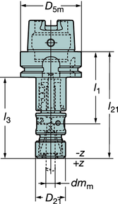 SYSTÉMY PRO UPÍNÁNÍ NÁSTROŮ Sklíčidla pro řezání závitů D Plovoucí sklíčidlo pro pryžové kleštiny HSK tvar A/C 392.