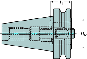 Coromant Capto - Základní držáky Základní držák Polygon otočený o 90 pro přesné nastavení polohy hrotu nástroje Určeno pro stroje Mazak řady a Mori Seiki NT MAS-BT 403 390.