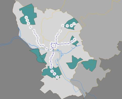 Předpokládejme tedy že: cca 30 km rádius od centra města je zóna možné působnosti klasického metra (Moskva), 20 km rádius od centra - zóna efektivního působení klasického metra a 15 km od centra -