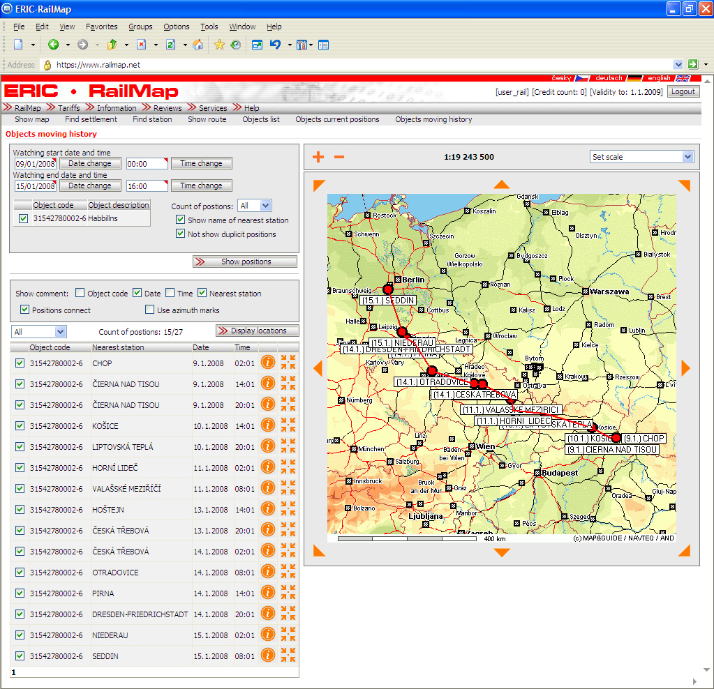 Projekt E!3161 LOGCHAIN+ E-RAILMAP 2.