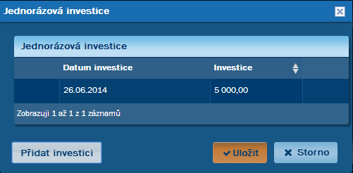 14.2. Založení RENTIER 3S jednorázová investice (popř. Rentier Invest) Vedle pravidelné investice lze k typu smlouvy Rentier 3S a Rentier Invest připojit také jednorázovou investici, a to opakovaně.