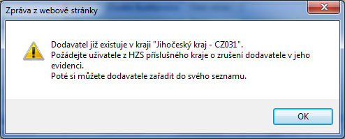 V tom případě na levé liště v části Zpracování dat klepněte na odkaz Navržení dodavatelé, pomocí Výběru najděte příslušného dodavatele a zobrazte jeho Detail.