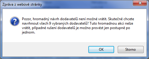 Zpět návrat zpět k výběru z číselníku RES. Navrhni dodavatele tímto odkazem se dodavatelé uvedení na této stránce dostanou do tabulky Návrh dodavatelů.