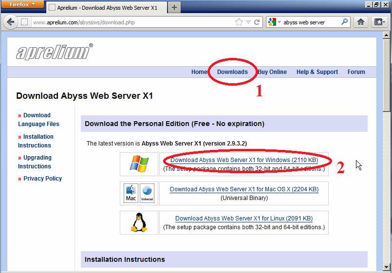 1. Zastavení webového serveru Apache Když se rozhodnete přejít na Abyss web server, je nejprve nutné zastavit stávající webový server Apache. Na disku C:\ spustíte program c:\apache\xampp-control.exe.