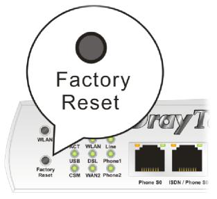 6 Reset routeru Pokud předcházející, nebo některé dílčí kroky nevedly k úspěchu, doporučujeme provést reset zařízení do základního firemního nastavení. 6.1 Softwarový reset.