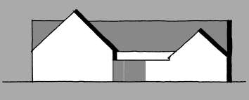 Zohlednění typologického druhu (Dům v Podšumaví) v architektonickém řešení nové zástavby novostavby navrhované ve vazbě na historický stavební fond (na pozicích uprázdněných po původní zástavbě či v