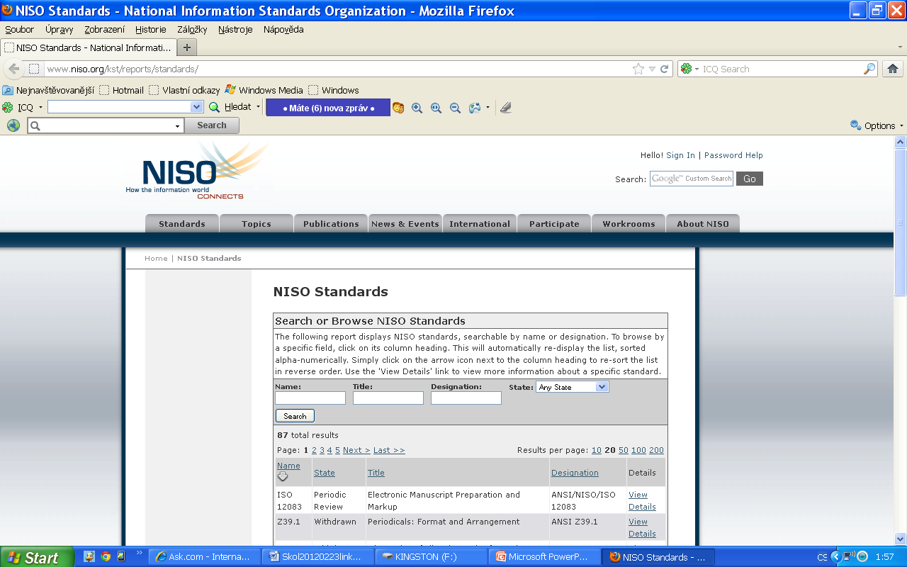 NISO vyhledávání 2 http://www.