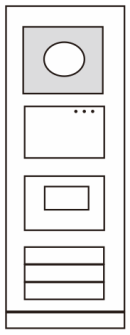 5.2 Tlačítkové tablo s modulem displeje S tlačítkovou vnější stanicí lze spojit modul displeje a čtečky karet a uživatel může otevřít dveře přejetím kartou.