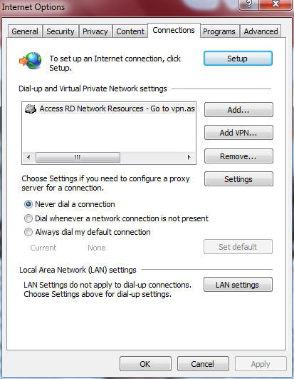 C. Deaktivujte telefonické připojení, je-li aktivováno. Windows 7 1. Klepnutím na Start > Internet Explorer spusťte webový prohlížeč. 2.