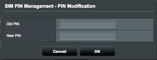 Konfigurace kódu PIN Zadejte kód PIN, pokud je vyžadována karta SIM; zadejte kód PIN před použitím připojení