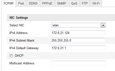 1. Vstupte do rozhraní konfigurace TCP/IP. Konfigurace > Pokročilá konfigurace > Síť > TCP/IP nebo Konfigurace > Základní konfigurace > Síť > TCP/IP Figure 3-12 Nastavení TCP/IP 2.