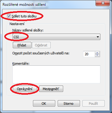 Klienti v prostředí OS Windows: Následující kroky proveďte na všech Podřízených Klientech: V Průzkumníkovi Windows nalezněte Složku Klienta, pravým tlačítkem zobrazte kontextové menu a zvolte