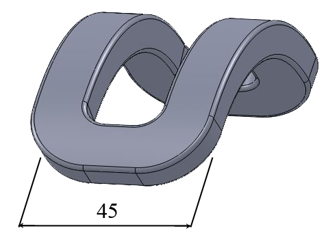 Modifikované cívky průtokoměru Rozdíl v podélné šířce šířky: 45 mm, 55