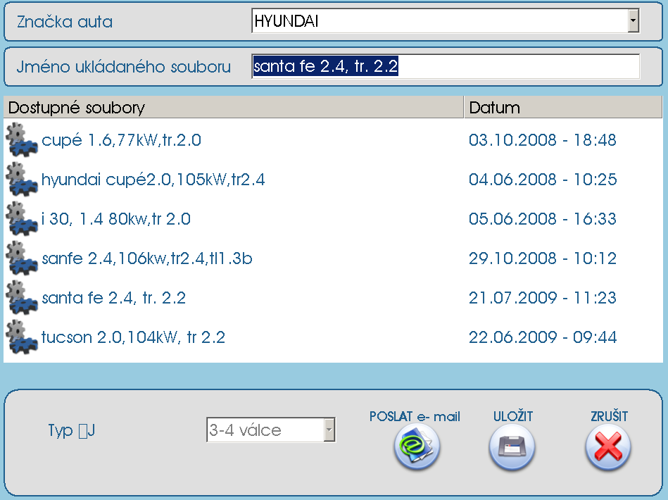 NAHRÁT DATA Pro nahrání dat do řídící jednotky klikněte na,, NAHRÁT DATA a rozbalí se hláška,,otevřít SOUBOR.