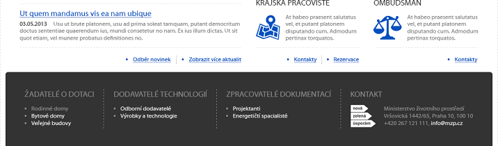 Nová zelená úsporám 2013 WEB Webové stránky