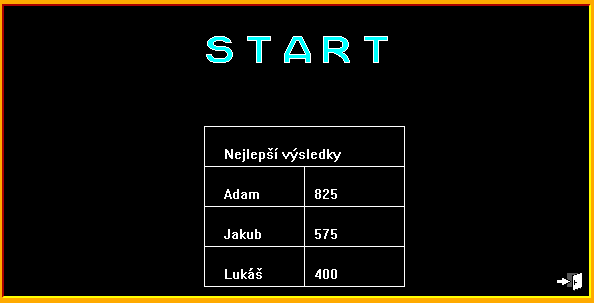 d) Za každý sebraný sýr si získáš 50 bodů (celkem 300 bodů), za klíč 100 bodů. Když myšák dojde na dveře a má klíč, tak za každou sekundu, která zbývá do 60 s dostaneš 25 bodů (např.