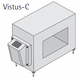 Technické údaje - Možné konfigurace Typ zařízení Funkce Vyobrazení Vistus C (kompaktní) Detektror kovů (s obdélníkovým průchodem) s vyhodnocovací elektronikou a uživatelským