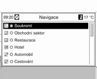 182 Informační systém Zobrazí se nabídka Uložit. Viz dále "Uložení adresy do adresáře nebo paměti mypois".