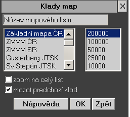 Doplňkové aplikace Vkládání/rušení textů. Po zvolení operace se změní obsah Funkčního panelu, ve kterém je možnost zvolit různé způsoby práce s texty. Dialog obsahuje nastavení pro vkládání textů.