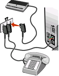 3 Zapojte druhý konec telefonní šňůry do aktivní síťové telefonní zásuvky ve zdi.