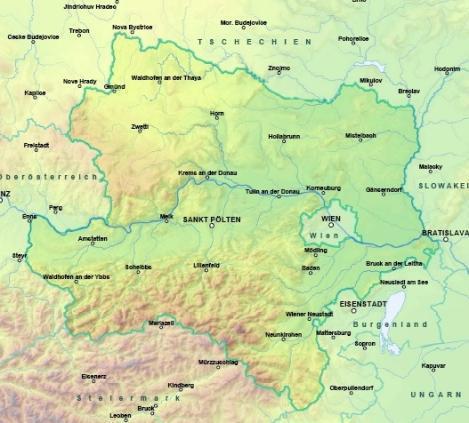 Geografie Dolního Rakouska největší spolková země Rakouska je velké jako polovina