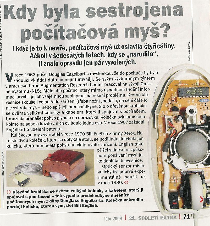 1963 první počítačová myš D.