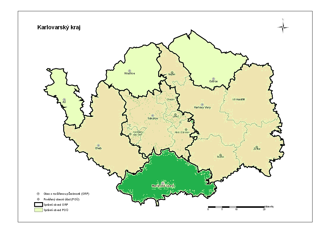 Správní oblast Jedná se o oblast střední velikosti Karlovarského e. Tato oblast se rozkládá v jižní části Karlovarského e.